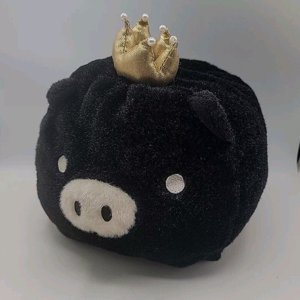 Monokuro Boo MB2410 Crown Black Pig San-x Large 10" Plush TAG Toy Doll japan